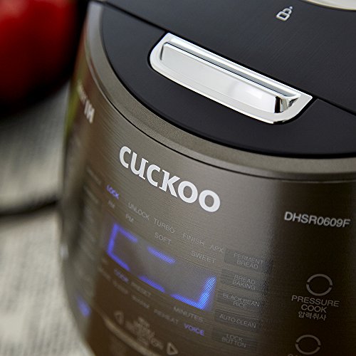 CUCKOO CRP-DHSR0609FD 6-Cup (Uncooked) / 12-Cup (Cooked) Induction Heating Pressure Rice Cooker with Nonstick Inner Pot, 21 Menu Modes
