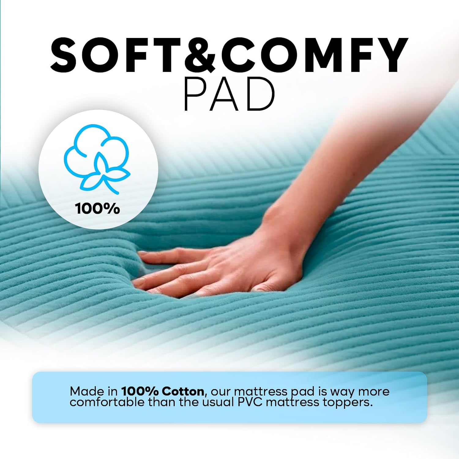 Adamson B10 Aqua - New 2024 - Bed Cooling System + 100% Cotton Mattress Cooling Bed Pad for Night Sweats + Water Bed Cooler Ideal for Hot Sleepers
