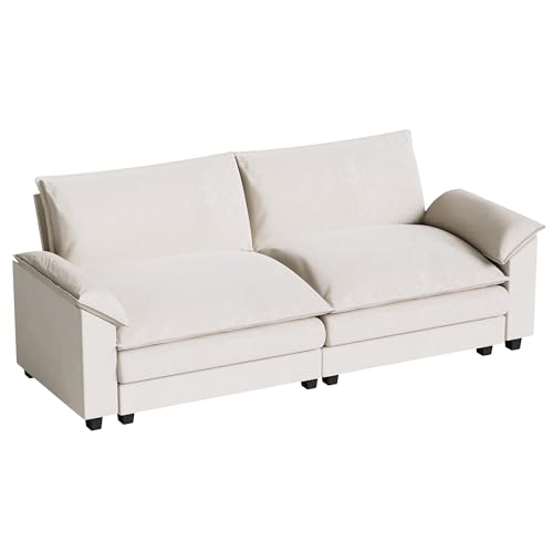 Homall 119" Modular Sectional Sofa, L Shaped Sofa Couch with Reversible Ottoman, DIY Combination Chenille Deep 3-Seat Cloud Couch for Living Room