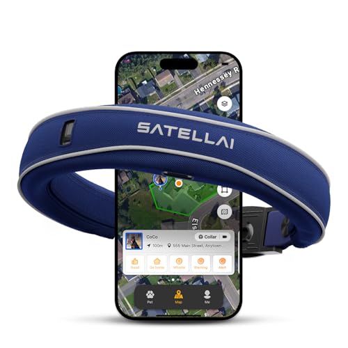 SATELLAI GPS Dog Collar &mdash; World's First GPS Wireless Dog Fence Collar with AI Analysis, Precise Positioning, Invisible Dog Fence