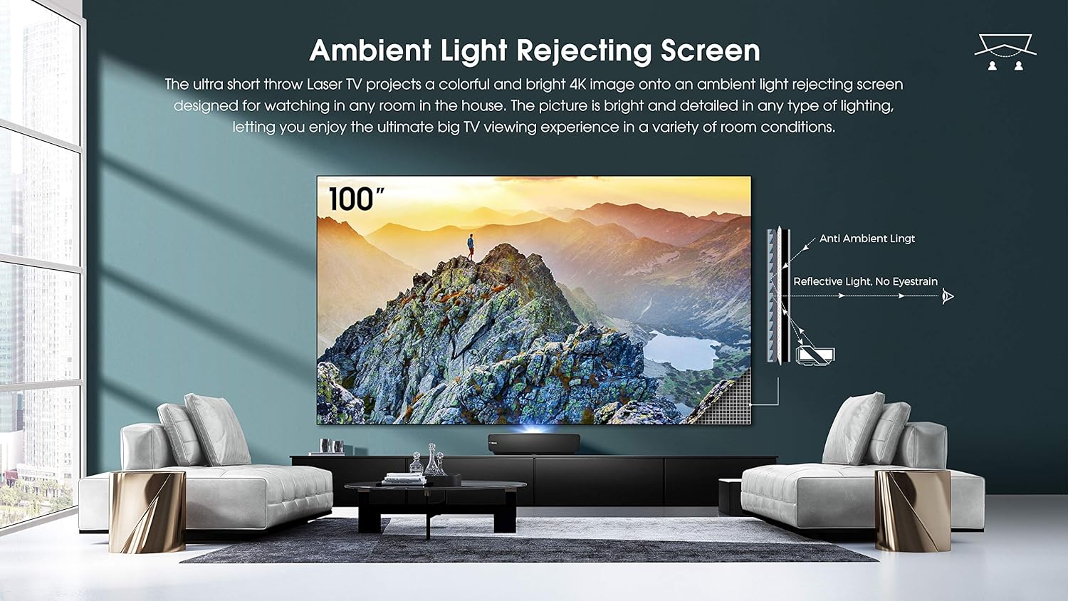 Hisense 100-Inch Class L5 Series 4K UHD Android Smart Laser TV with HDR (100L5F, 2020 Model) - Smart Home Appliances