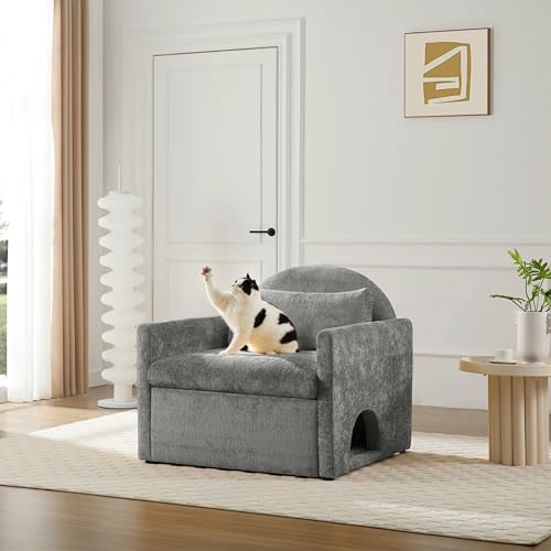 360 Swivel Accent Barrel Chair with Storage Ottoman & Headrest