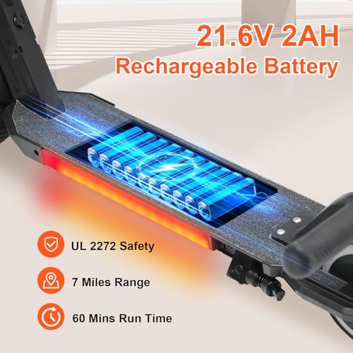 Electric Scooter for Kids Ages 6-12, Equipped with 130W Motor, LCD Display, Foldable Design, LED Color Lights, Rear Motor Brake System
