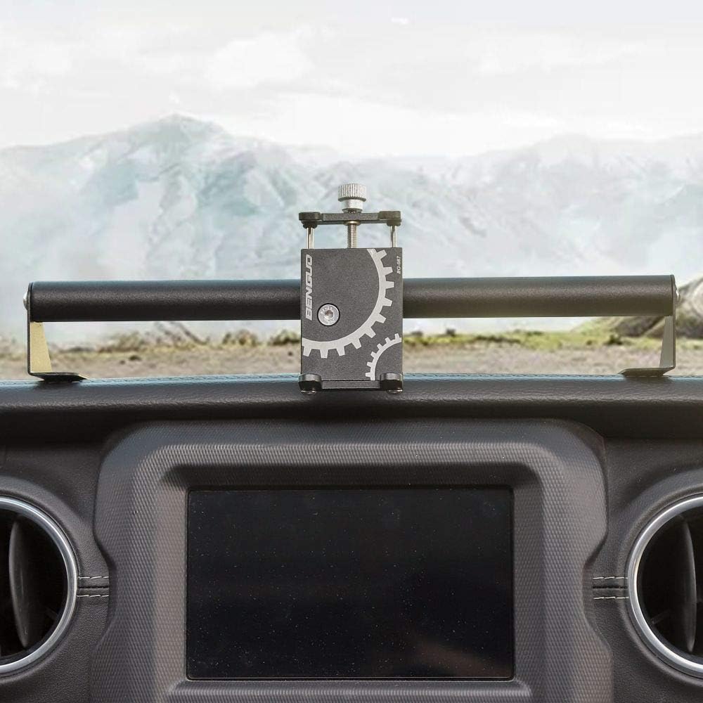 JeCar for JL Dash Phone Holder, Auto Mobile Phone Mount Stand for 2018-2021 Jeep Wrangler JL & Unlimited JLU, for 2020-2021 Jeep Gladiator JT Truck
