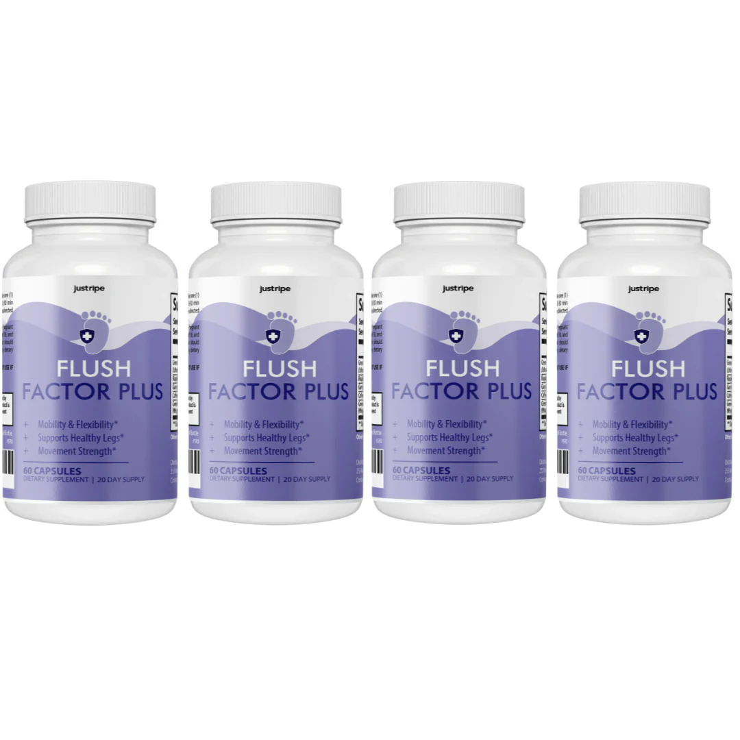 Flush Factor Plus Capsules for Digestive Health & Weight Management -4 Bottles - Kansas Nuitrition - HNZSDS