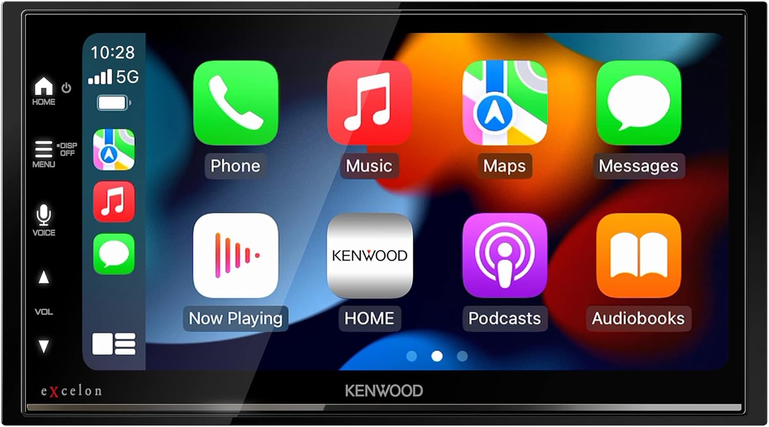 KENWOOD DMX709S eXcelon 6.95-Inch Capacitive Touch Screen, Car Stereo, CarPlay and Android Auto, Bluetooth, AM/FM HD Radio, MP3 Player, USB Port