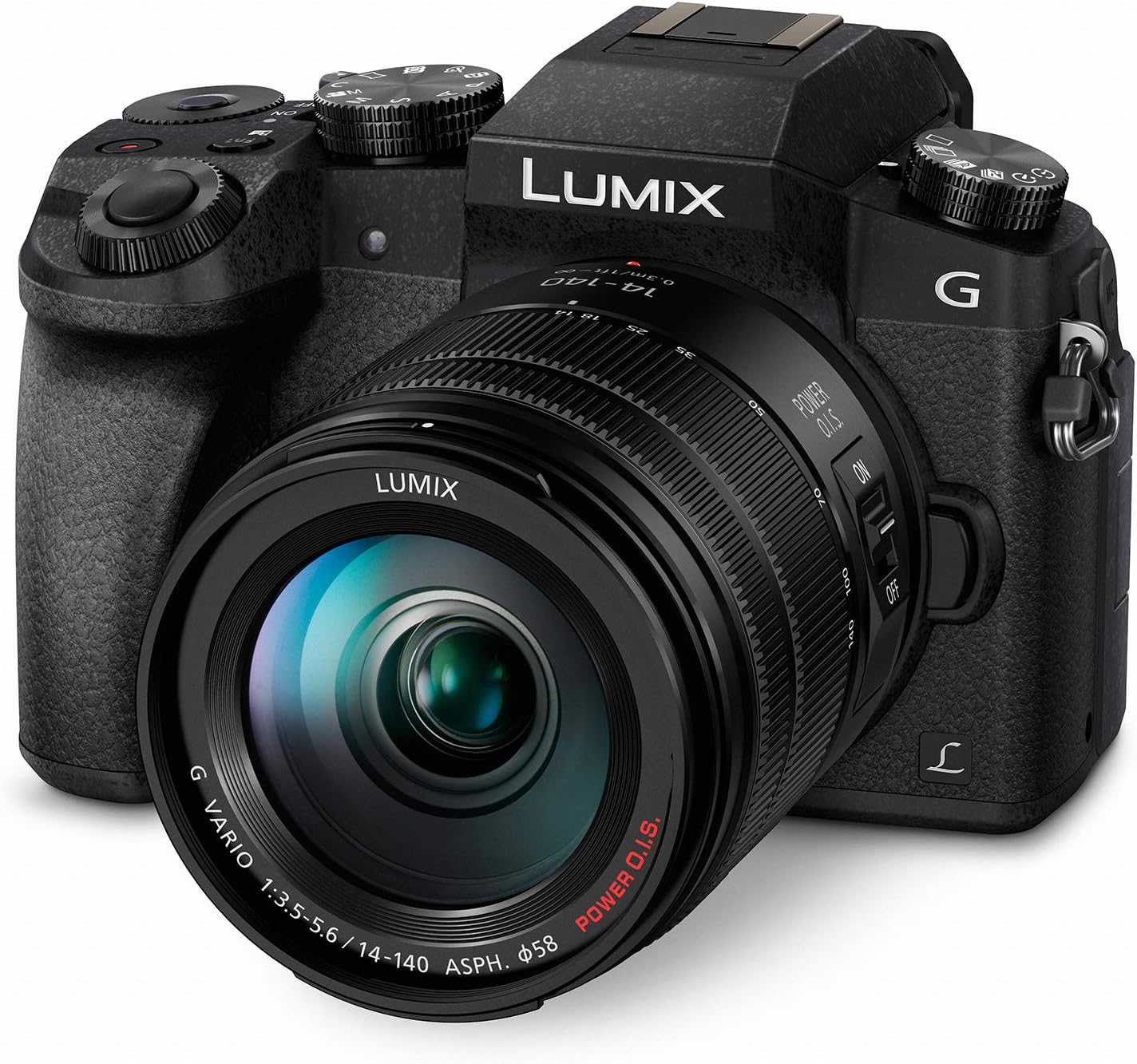 Panasonic LUMIX G7 4K Digital Camera, with LUMIX G VARIO 14-42mm Mega O.I.S. Lens, 16 Megapixel Mirrorless Camera, 3-Inch LCD, DMC-G7KK (Black)
