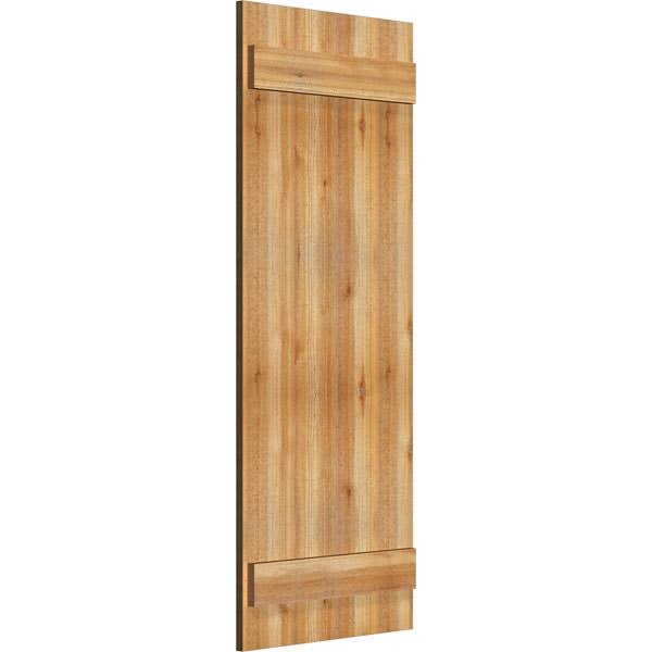 20 1/4x22W x 51x22H TimberCraft Six 3 3/8x22 Boards Joined Board-n-Batten Shutters, Rough Sawn Western Red Cedar (Per Pair)