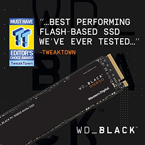 WD_BLACK 500GB SN850 NVMe Internal Gaming SSD Solid State Drive - Gen4 PCIe, M.2 2280, 3D NAND, Up to 7,000 MB/s - WDS500G1X0E