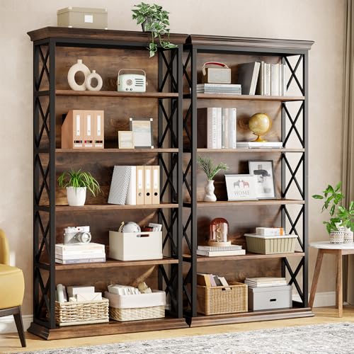 Tribesigns 6-Tier Bookcase, 71 Inches Industrial Bookshelves and Bookcases