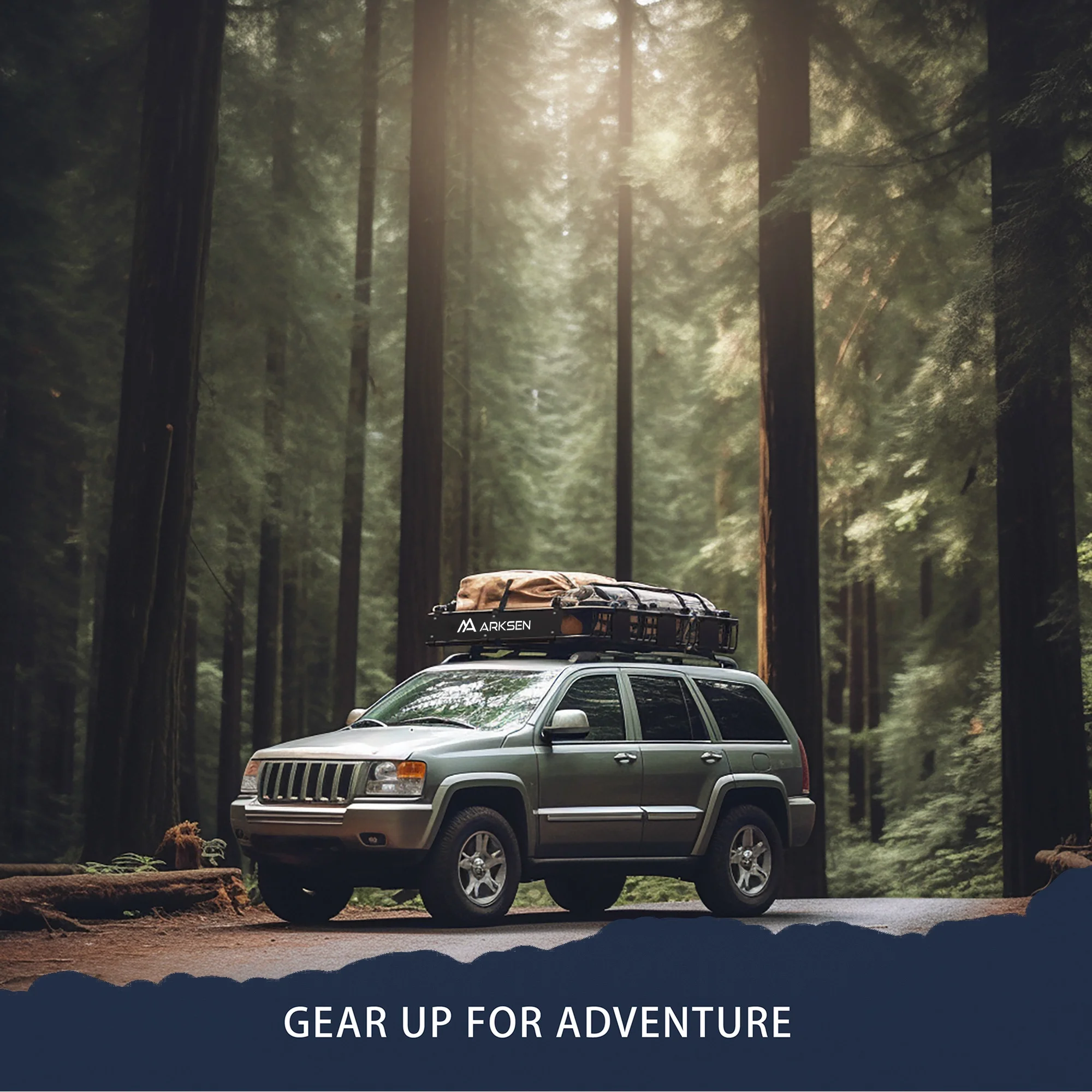 ARKSEN 84" x 50" x 6" Perfect-Wide Roof Rack Cargo Basket - 150 lb. Capacity Full-size SUV Heavy Duty Roof Top Luggage Carrier, Black