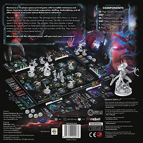 Nemesis Board Game - Sci-Fi Horror Adventure! Detailed Miniatures, Cooperative & Strategy Gameplay, Space Survival Challenge, Ages 14+, 1-5 Players