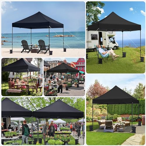 Yaheetech Heavy Duty Pop Up Canopy Tent, 10x20 Commercial Instant Shelter Tent for Wedding, Parties, Adjustable Outdoor Canopy with Wheeled Carry Bag