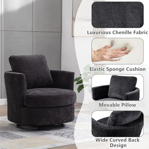 ODUWA Swivel Barrel Chair Set of 2