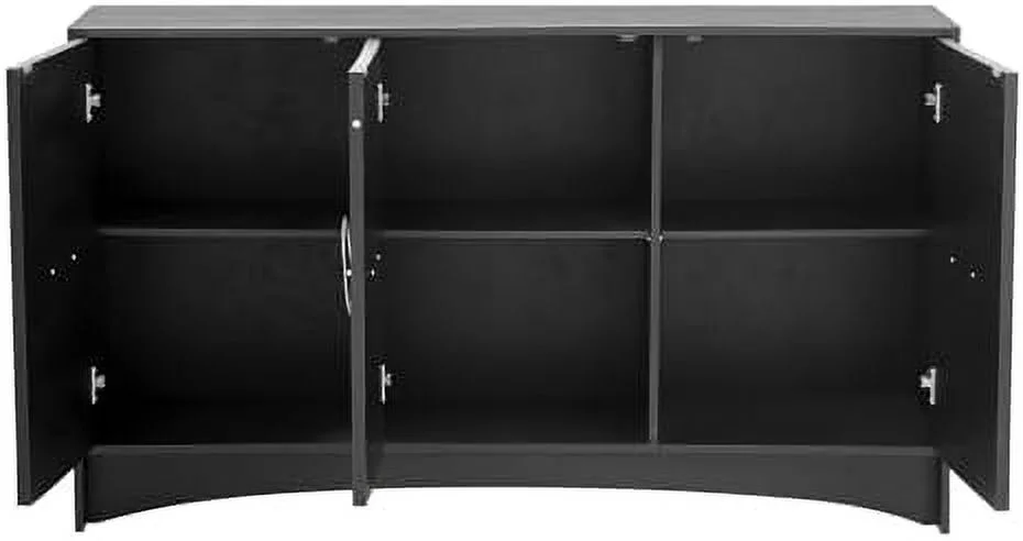 TJBOLIFE Solid Wood Kitchen Sideboard Buffet Cabinet with Large  4 Doors  Sideboard Cabinet for Dining Room Kitchen Living Room Luxury Sideboard TV