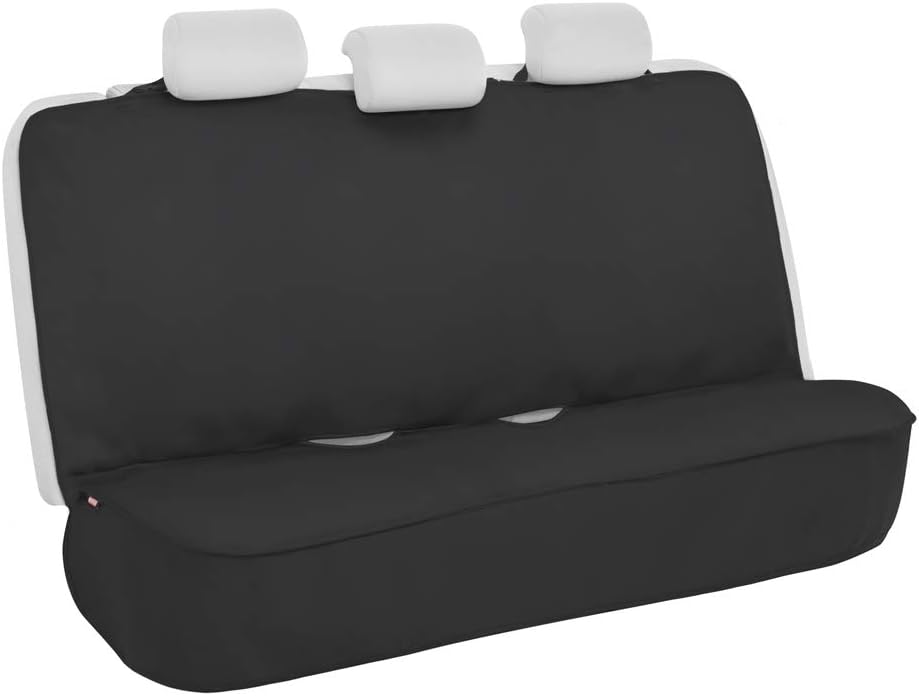 Motor Trend AquaShield Black Waterproof Rear Bench Car Seat Cover &ndash; Padded Neoprene Back Seat Cover for Cars