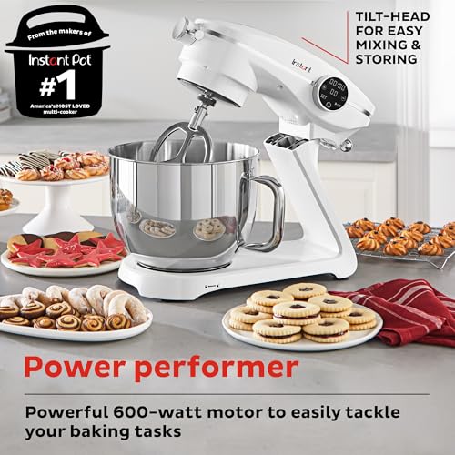 Instant Pot Stand Mixer Pro,600W 10-Speed Electric Mixer with Digital Interface,7.4-Qt Stainless Steel Bowl,From the Makers of Instant Pot