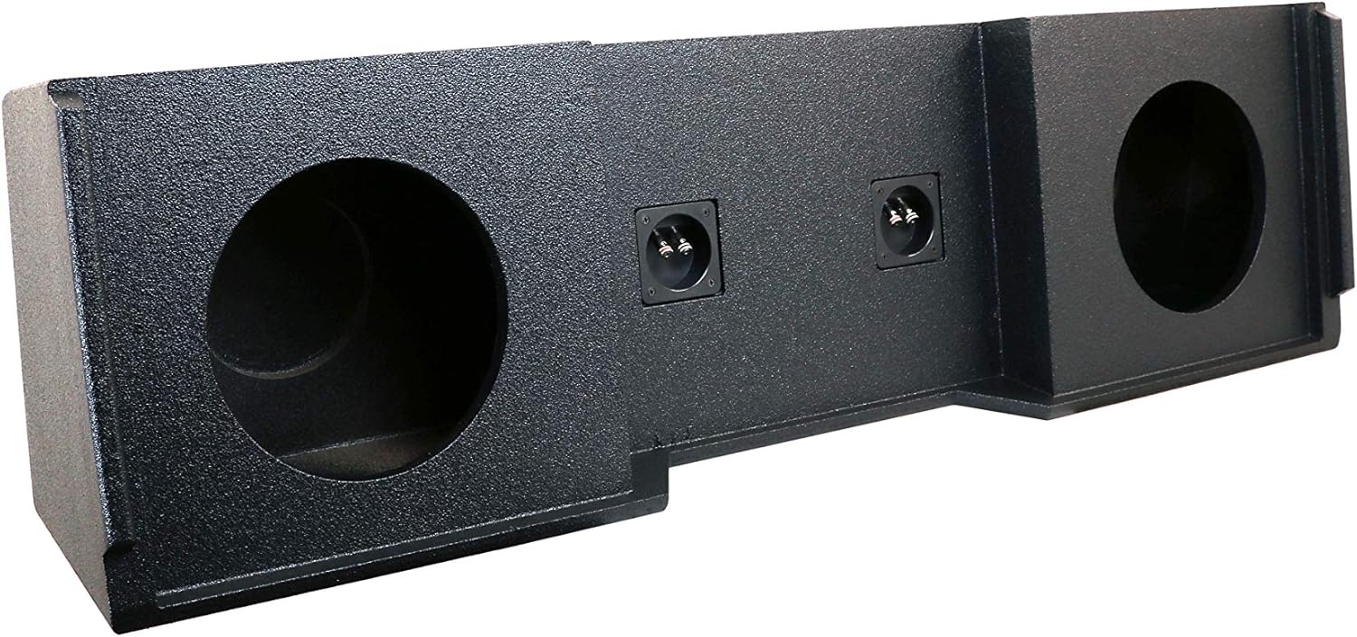Atrend A152-10 Atrend Series 10-Inch Dual Down-Fire Subwoofer Boxes with Bed Liner Finish
