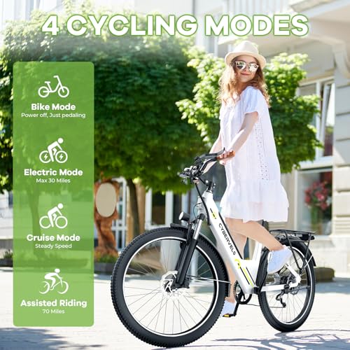 26“ Electric Bike for Adult,1000W Peak, up 80 Miles Removable Battery Ebike,Adult Electric Bicycles for All Terrain,Men Women E Bike, 7-Speed