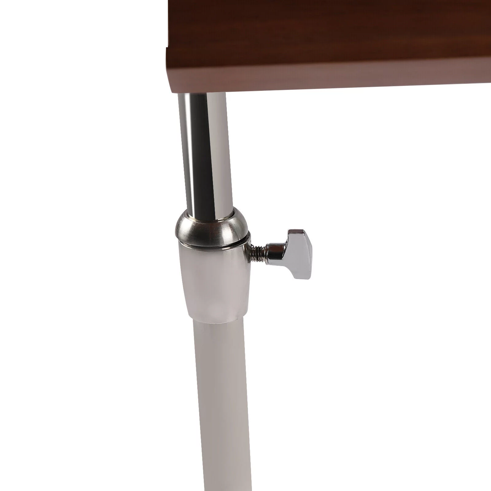 Miumaeov Swivel TV Tray Table C Shape Couch Sofa Table Tray Table Height & Tabletop Adjustable Solid Wood Oversized Table Laptop Desk End Table for