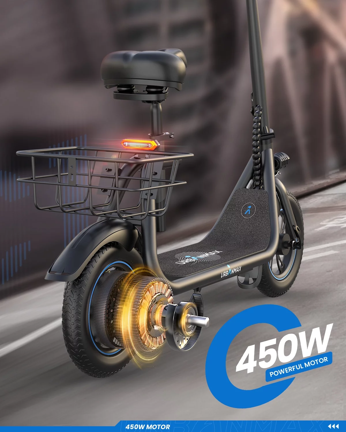 Mihover 450W 36V Foldable Electric Scooters Bike