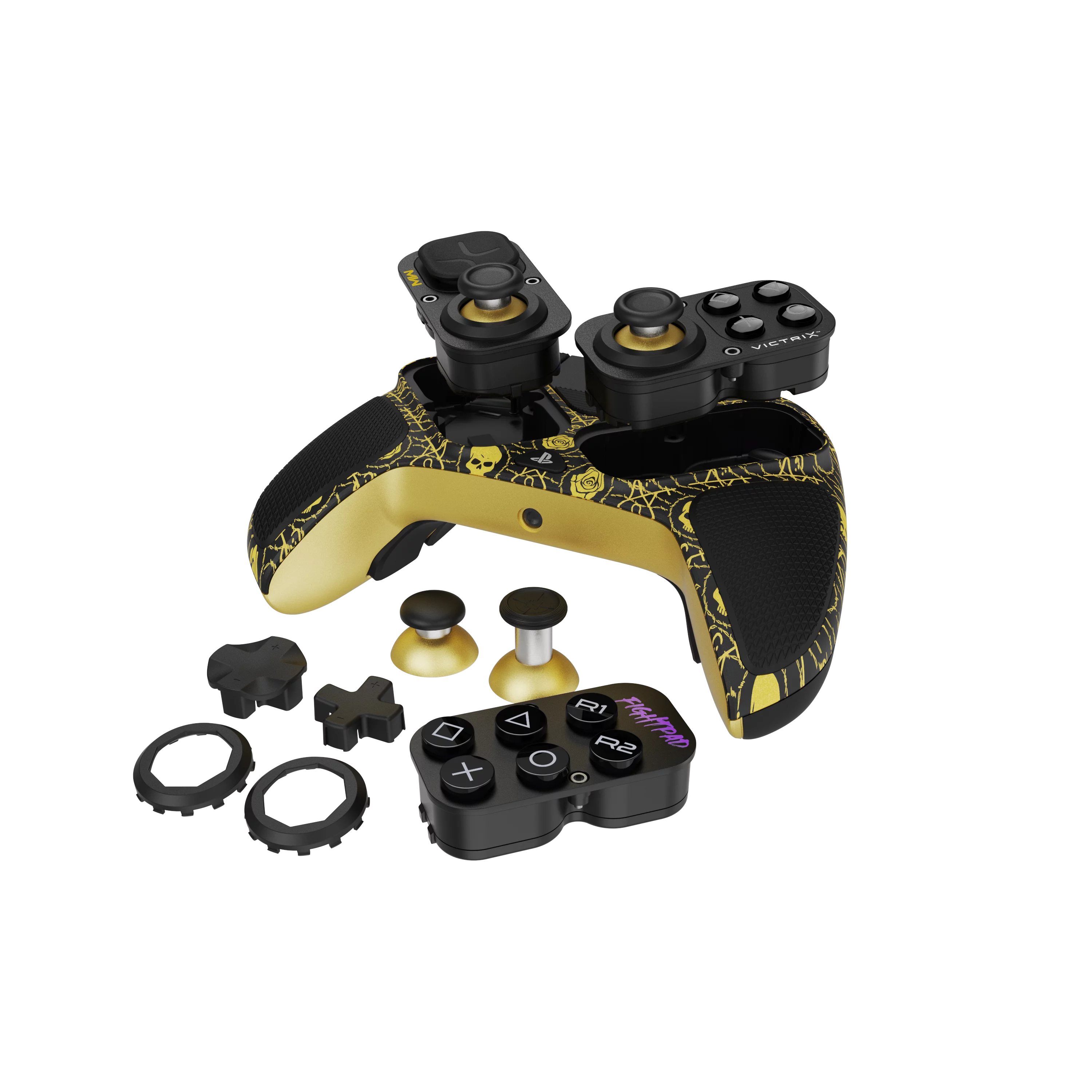 Call of Duty Modern Warfare 2 Victrix Pro BFG Wireless PlayStation 5 Controller for PS4/PS5/PC - COD MW2 Las Almas Golden Cartel Edition