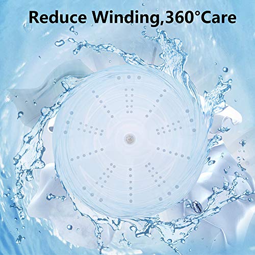 Big Capacity Compact Twin Tub Portable Mini Washing Machine 14.3lbs/16.5lbs Capacity, Built-in Drain Pump/Washer and Spin Dryer Combo,Semi-Automatic