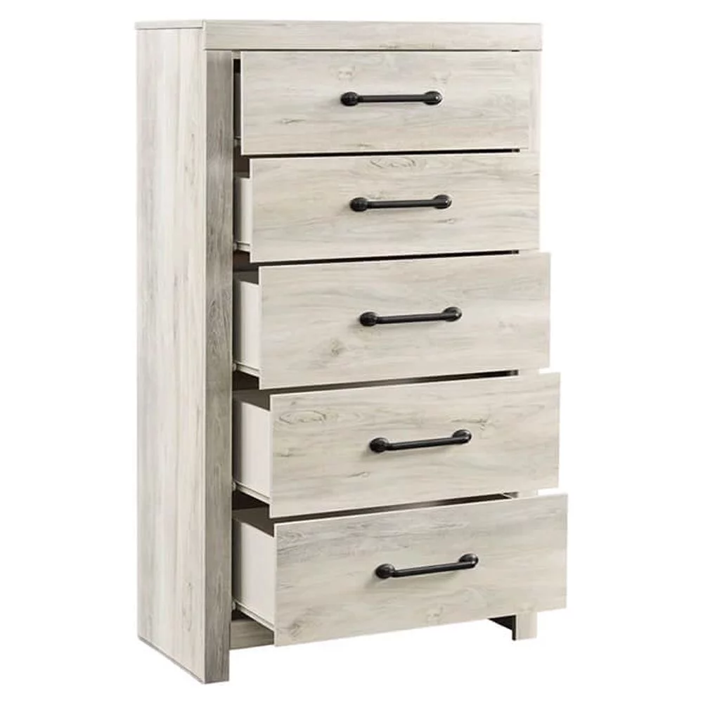 Signature Design by Ashley Cambeck 5 Drawer Chest in Whitewash