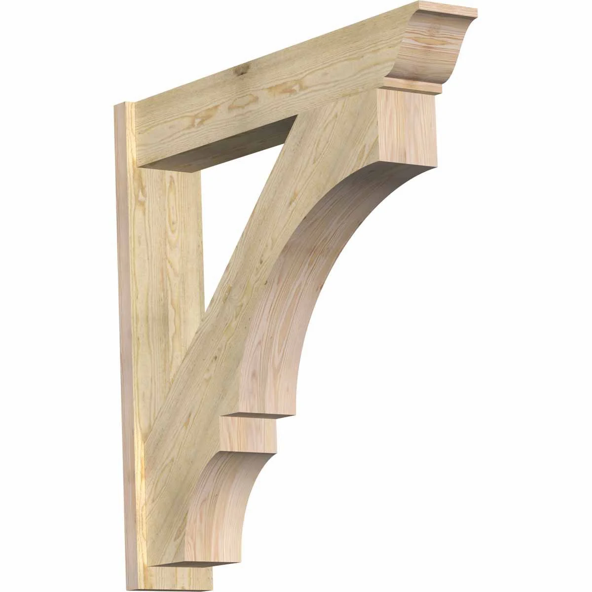 8x22W x 44x22D x 44x22H Balboa Rough Sawn Traditional Outlooker, Douglas Fir