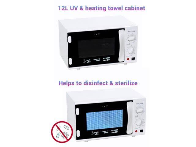 Yescom Adjustable UV Sterilizer Towel Warmer Hot Cabinet Salon Spa Facial Tattoo 12L 12TWM014-208B-12L