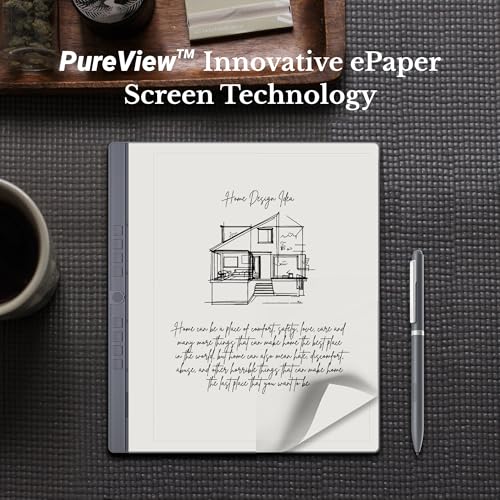 eNote Paper Tablet Bundle, 10.3-inch Pen Only Writing Tablet, Electronic Notebook Digital Notepad, E-Ink Reader with B5 Pen and Protective Folio