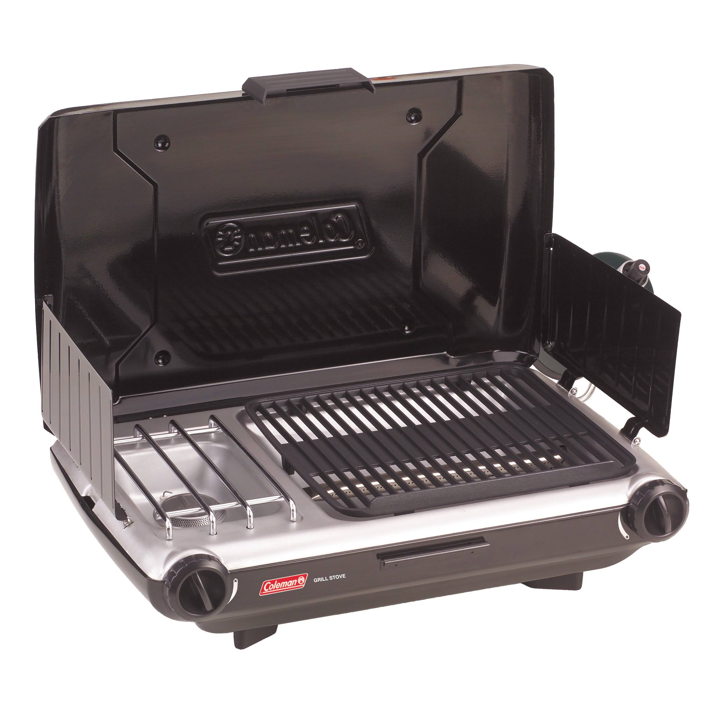 Coleman PerfectFlow Portable Camp Propane Grill/Stove, Black