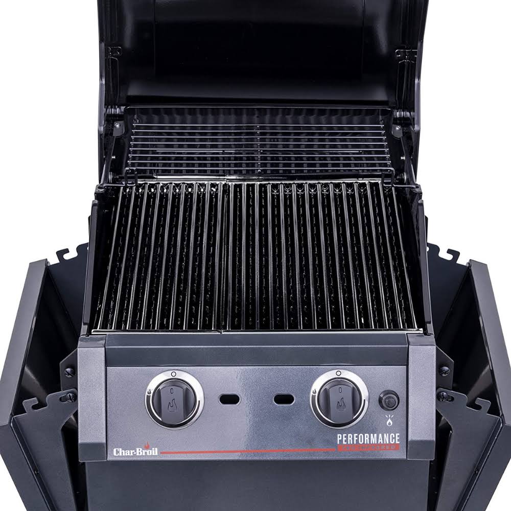 Char-Broil 463655621 Performance TRU-Infrared 2-Burner Cabinet Style Liquid Propane GAS Grill, Metallic Gray