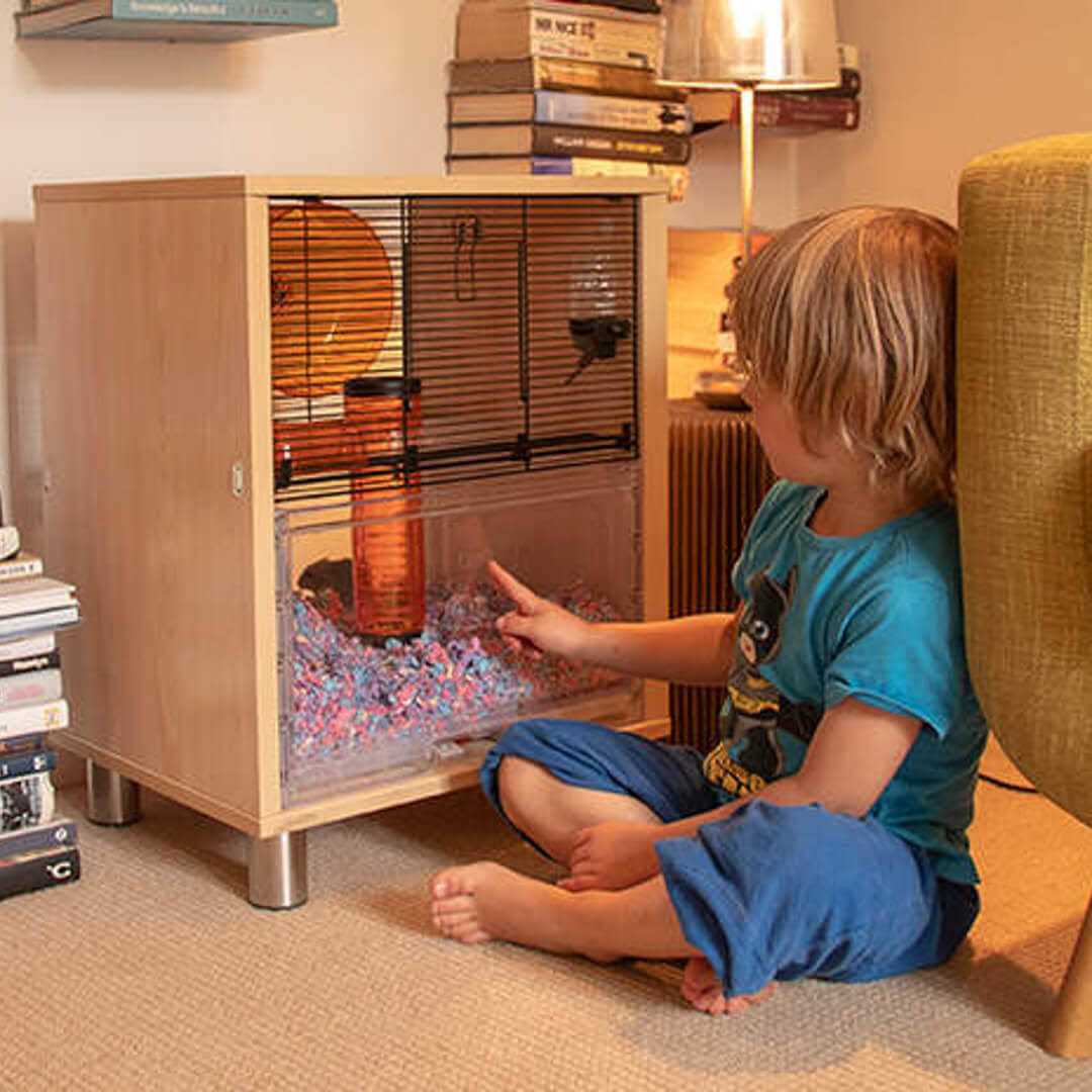 Omlet Secure Easy to Clean White Hamster Cage with Storage - Pet Supplies online store