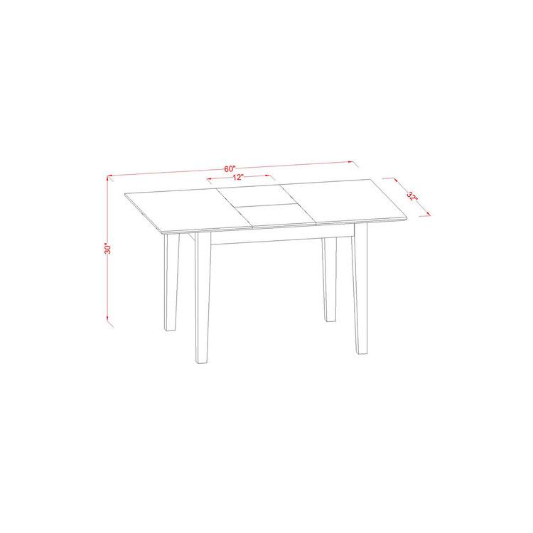 East West Furniture Picasso Wood 5-Piece Dining Set in Mahogany PSML5D-MAH-LC
