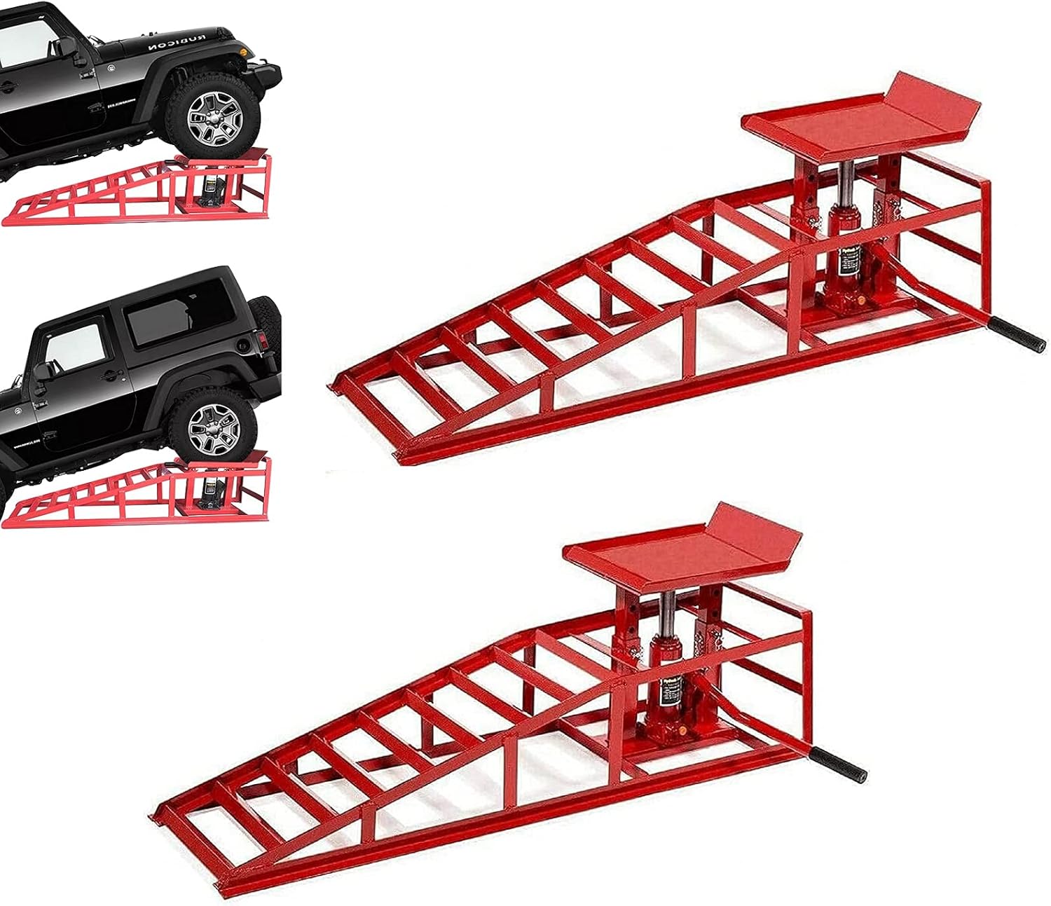 Car Ramp Lifts - VVVIKU 2PCS Auto Car Truck Service Ramps Lifts, 10000lbs Heavy Duty Hydraulic Car Ramps Lift for Car Repair