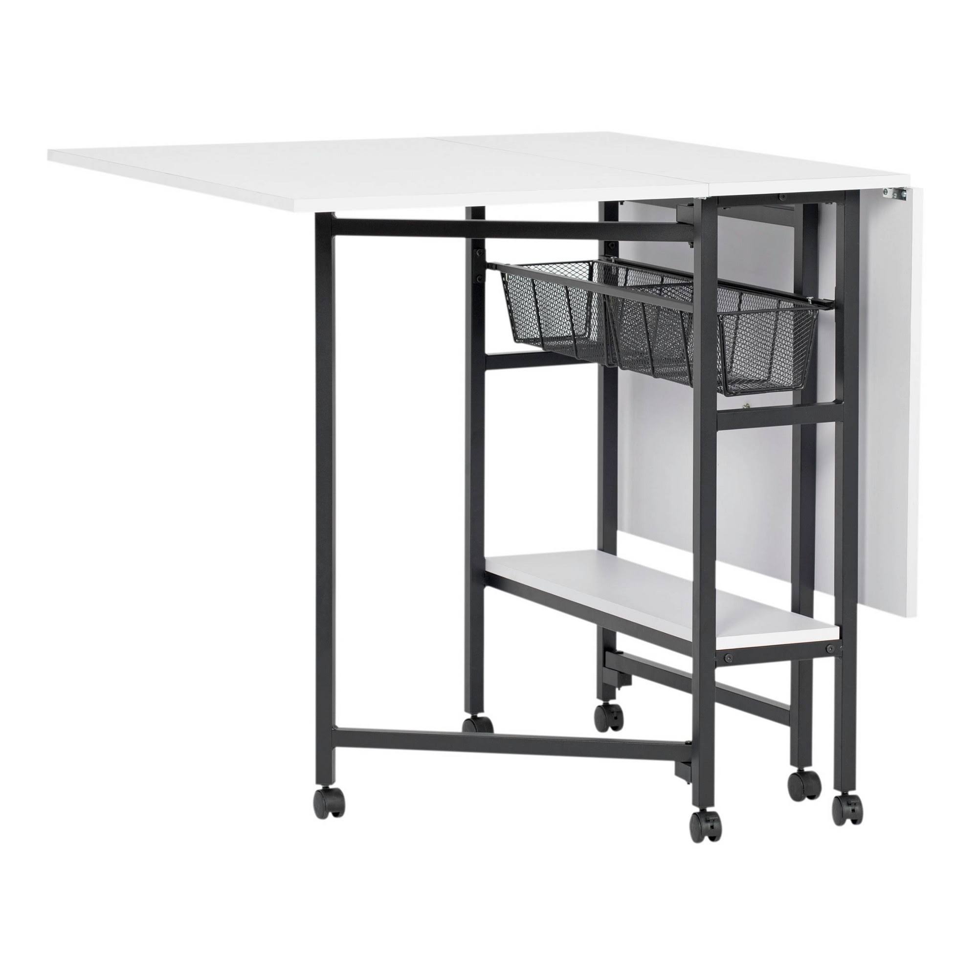 Sew Ready Standing Height Craft/Cutting Table with Baskets (36x22 H)
