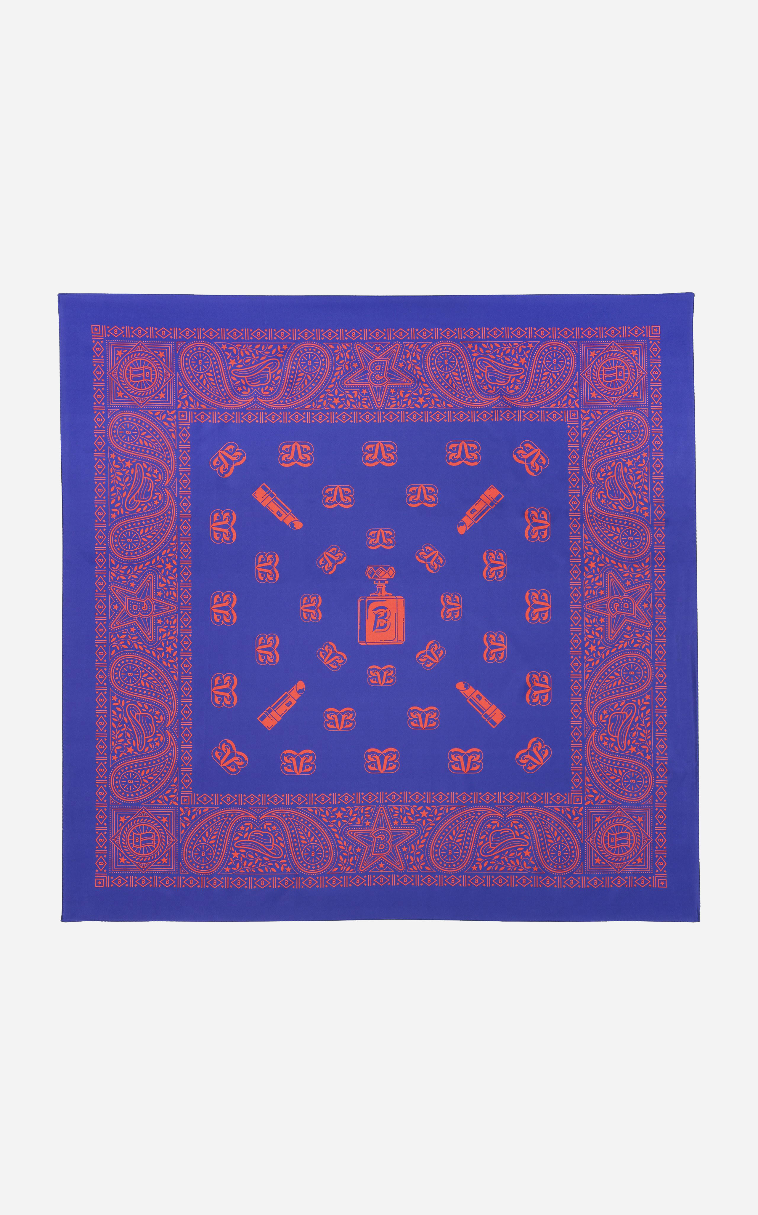 Brandon Maxwell Bandana Scarf Blue/Red