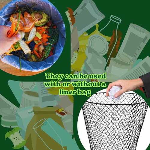 Wire Mesh Round Waste Basket, 9 inch Wide Trash Can Wire Basket