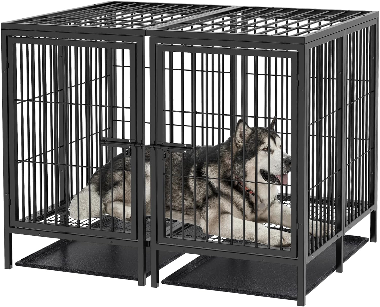 52 Inch Extra Large Huge Metal Pet Cage with Removable Divider Panel