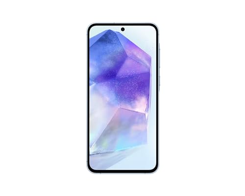 Samsung Galaxy A55 5G A556E 256GB Dual-SIM GSM Unlocked Android Smartphone (Latin Variant/US Compatible LTE) - Awesome Ice Blue