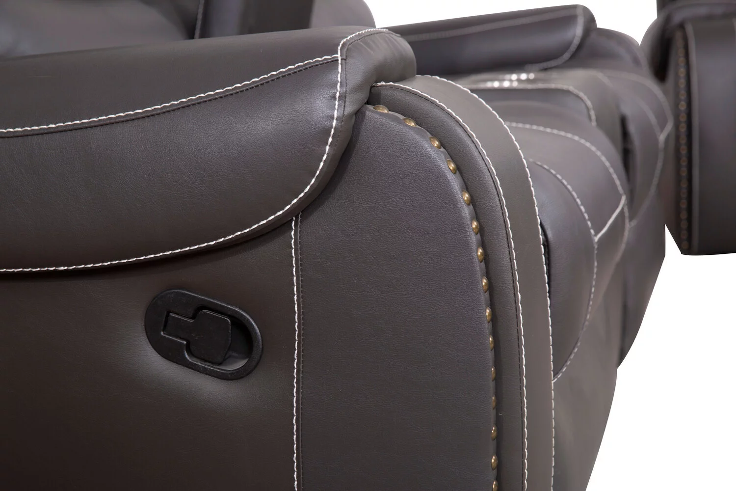 3-Seater Reclining Sofa with Drop-Down Table, Storage Space, and Cup Holders