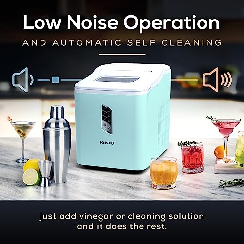 Igloo Electric Countertop Ice Maker Machine - Automatic and Portable - 33 Pounds in 24 Hours - Icecube Maker - Plastic Scoop and Basket