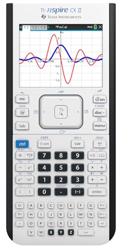 Texas Instruments TI-Nspire CX II Color Graphing Calculator with Student Software (PC/Mac) White 3.54 x 7.48