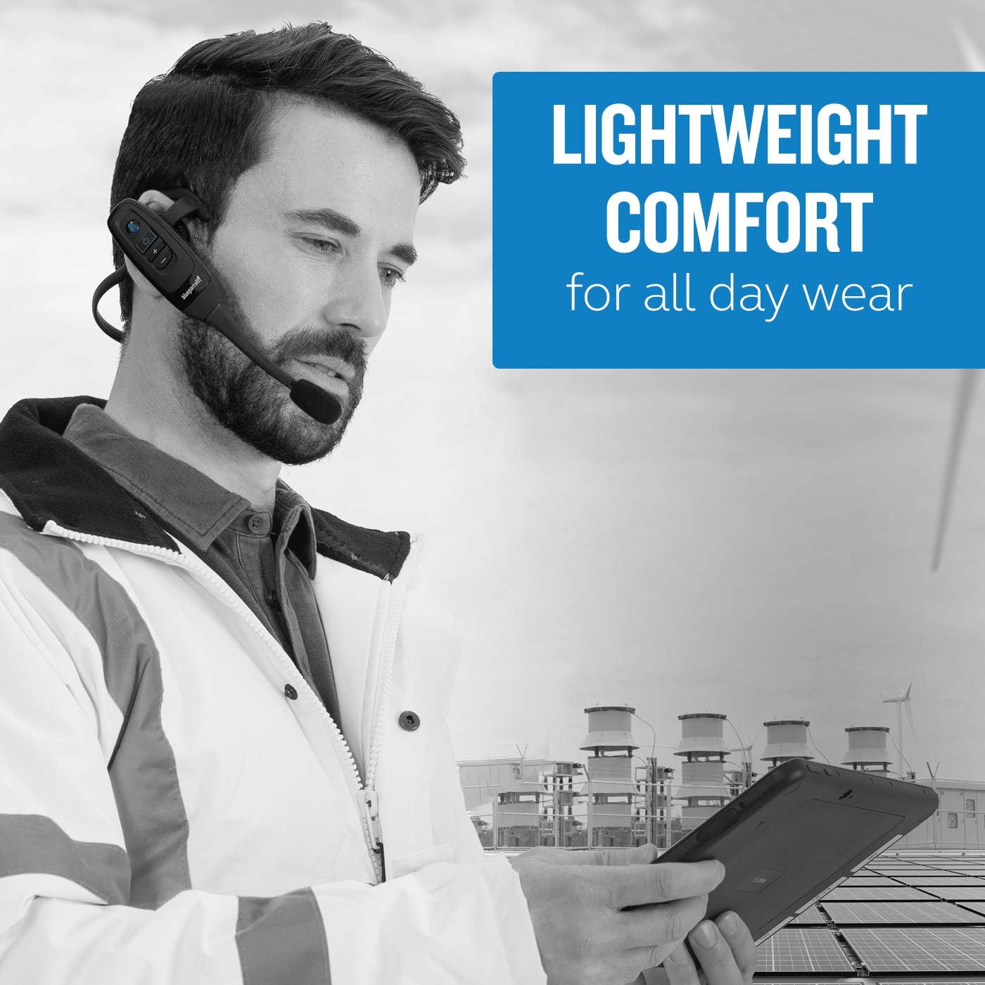 BlueParrott C400-XT Voice-Controlled Bluetooth Headset &ndash; Industry Leading Sound with Long Wireless Range, Noise-Cancelling