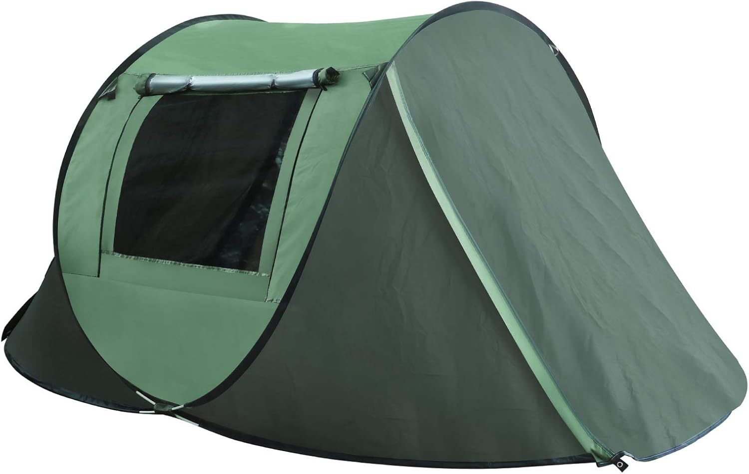 Camping Tent Easy Pop Up Tent, 3/4 Person Outdoor Waterproof Tent Automatic Setup 2 Doors Instant Family Tents with Stability Poles, Carry Bag