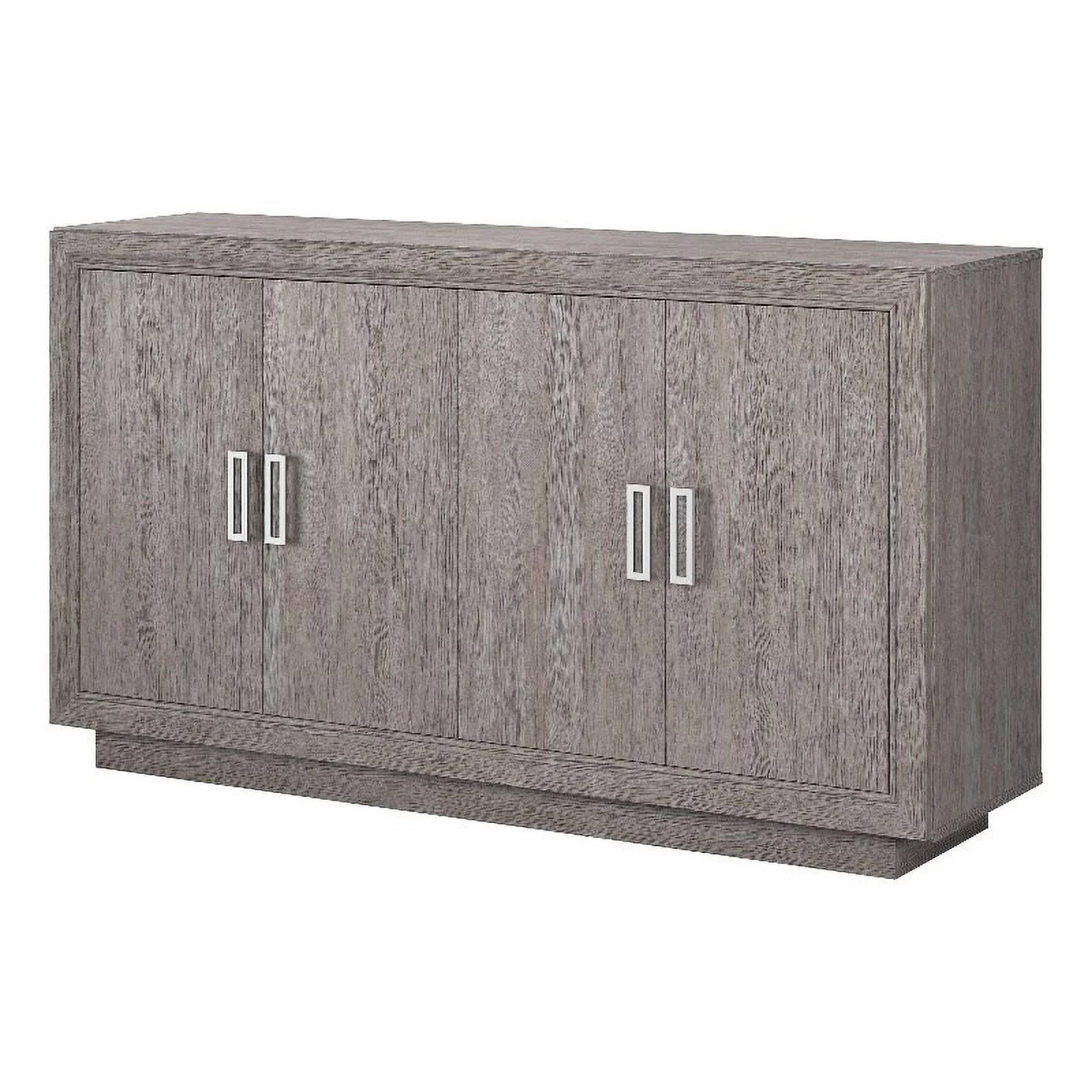 Pemberly Row Modern Engineered Wood Credenza in Ashen Oak Finish