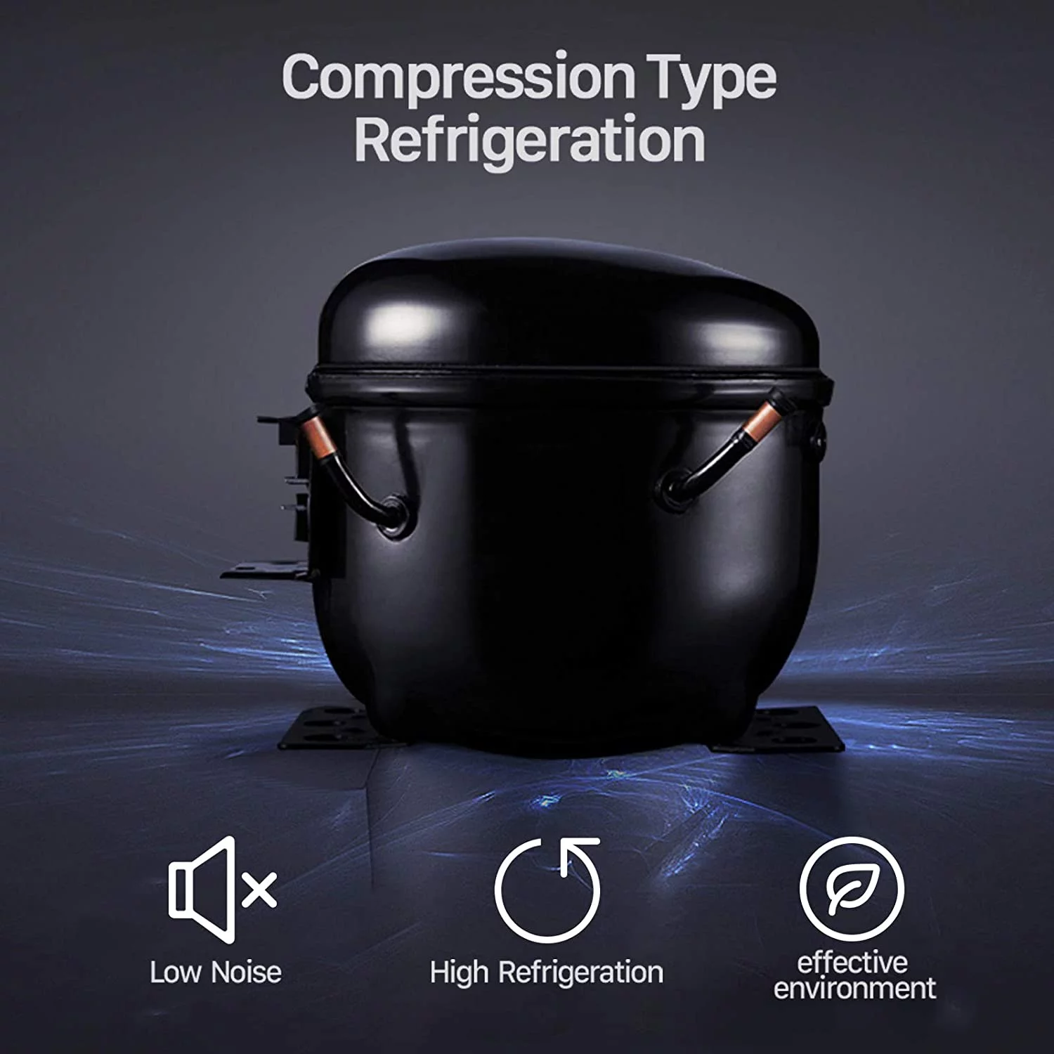 Compact Refrigerator Mini Fridge with Freezer, 3.2 Cubic Feet Retro Dual Door Small Refrigerator by WANAI with 7 Temp Modes, LED Lights