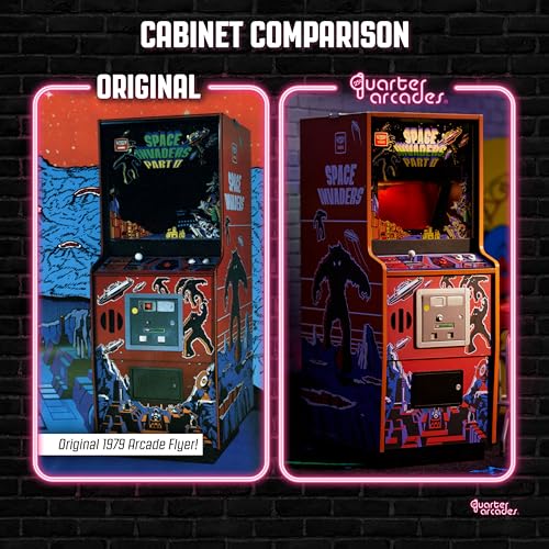 Numskull Quarter Arcades Teenage Mutant Ninja Turtles Collector's Edition Mini Arcade - 1/4 Scale Authentic Wooden Replica, Original ROM