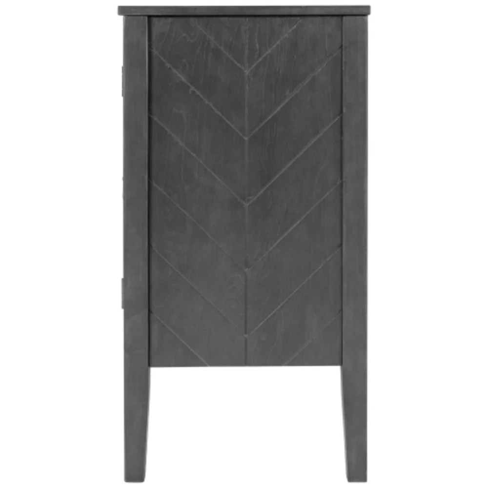 Accent Storage Cabinet Wooden Cabinet with Adjustable Shelf, Antique Gray, Entryway, Living Room, Bedroom Grey + MDF